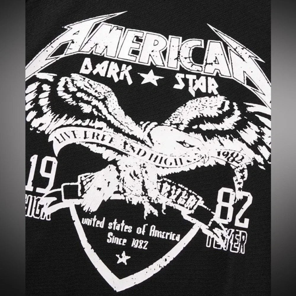 AMERICAN DARK⭐️STAR Live Free & High 1982 Sheer Ruffle Cuffs Sleeves Mini Dress - Picture 8 of 13